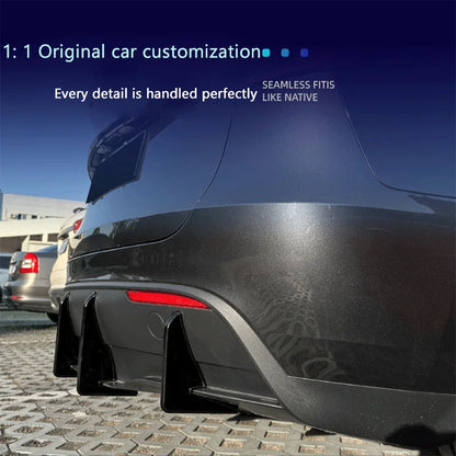 For Tesla Model Y 2017-2024 Exterior 1SET Black Rear Lip Spoiler