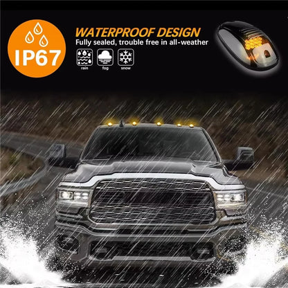 For F150 5PCS 9LED Cab Marker Roof Mouse Running Amber White