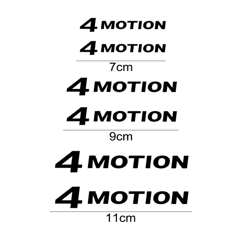 For Volkswagen 4 Motion Logo Beetle 6PCS Caliper Sticker Tire