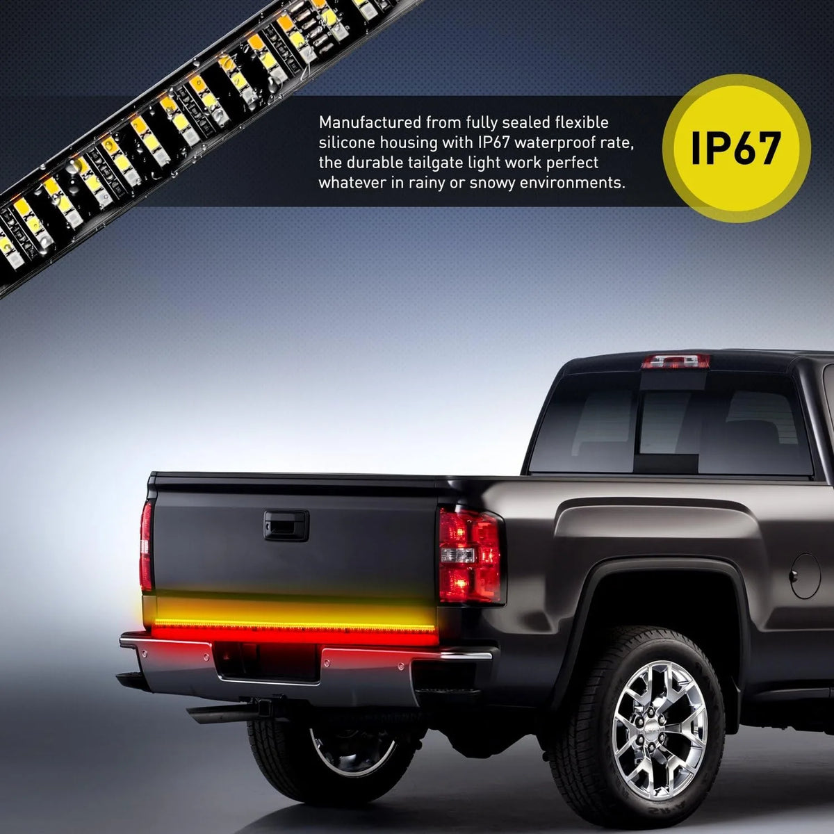 Nilight 60-inch Tailgate Bar 504 Leds Triple Row Strip