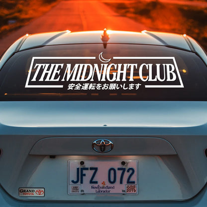 Jdm Midnight Sticker Windshield Banner Night Run Sport