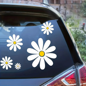 For Auto Rear Window Creative 5PCS self-adhesive Daisy Stickers