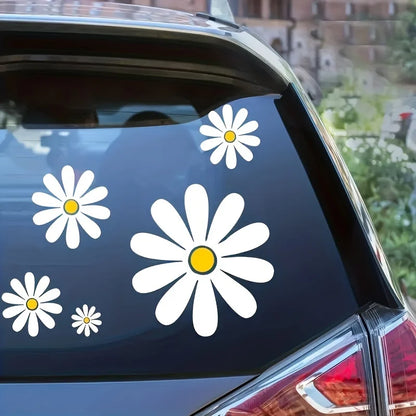 For Auto Rear Window Creative 5PCS self-adhesive Daisy Stickers