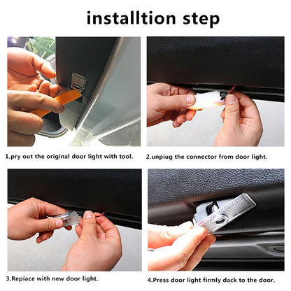 For Audi A6 C7 C6 Q7 Door Projector Welcome Lamps RS6 A4 B6 B8 B7
