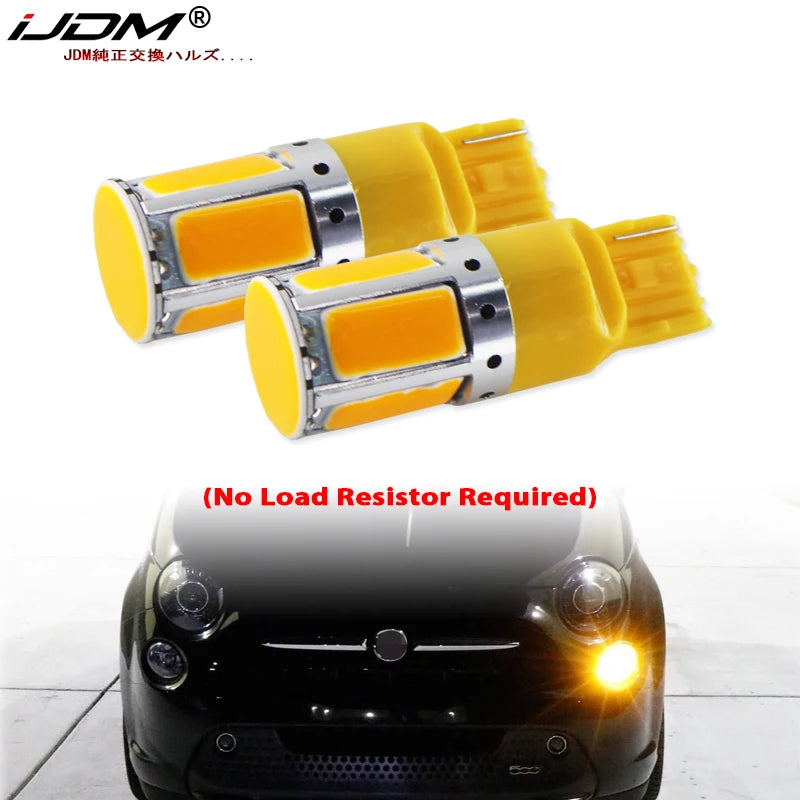 For Front Or Rear Turn Signal No Resistor Need Amber Yellow
