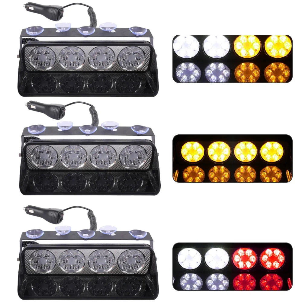 For Universal Vehicles Equipped Strobe White Amber Red A 12V Dc