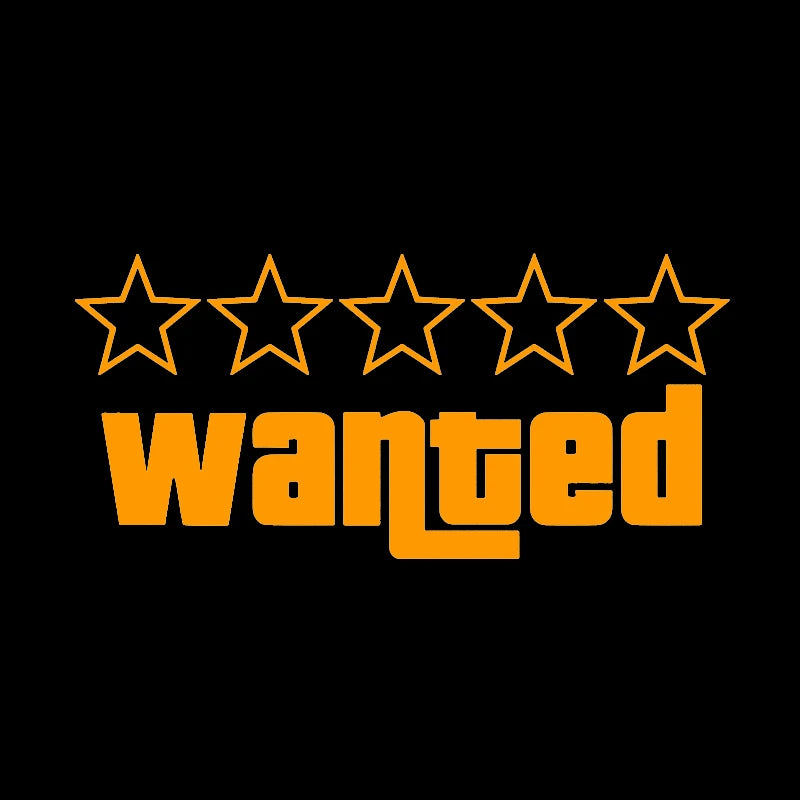 9CM Wanted Reflective Laser Sticker 3D Decals Decal