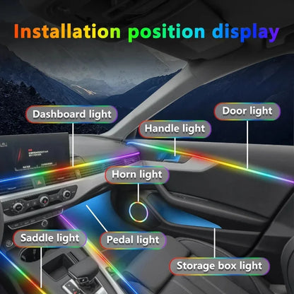 For Volkswagen Golf 7 MK7 2015 2016 Acrylic Interior Ambient Kit