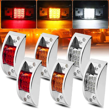 12LED Rectangular Truck Side Marker 12V 24V Turn Signal