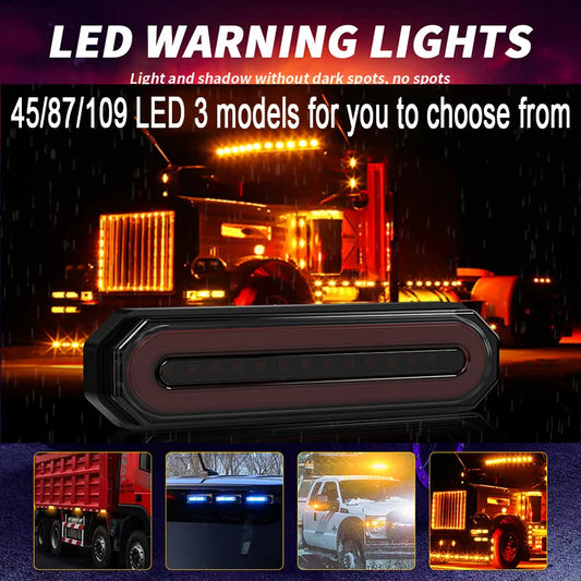 Hq 12-24v 109 Strip Edge Flashing Truck off-road Engineering