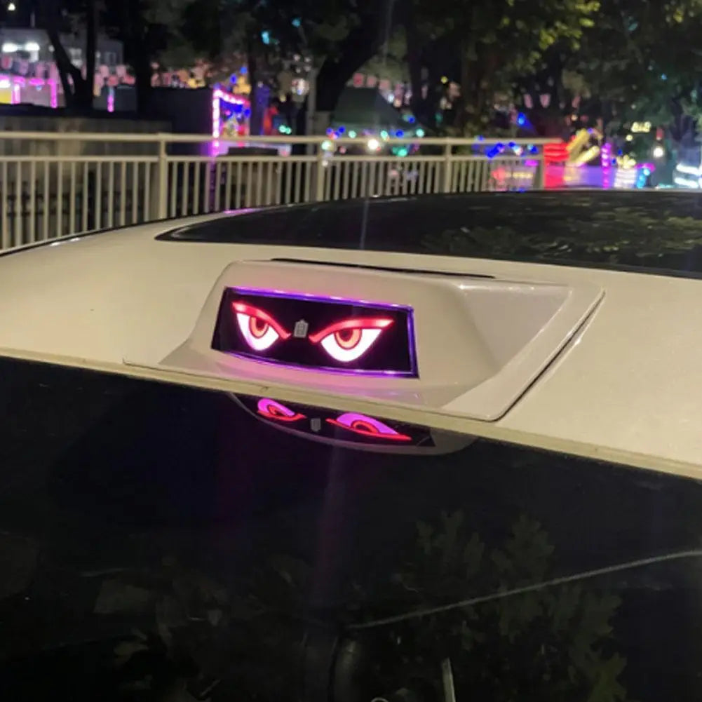 Solar Powered Devil Eyes Rear Window Remote Control Multicolor