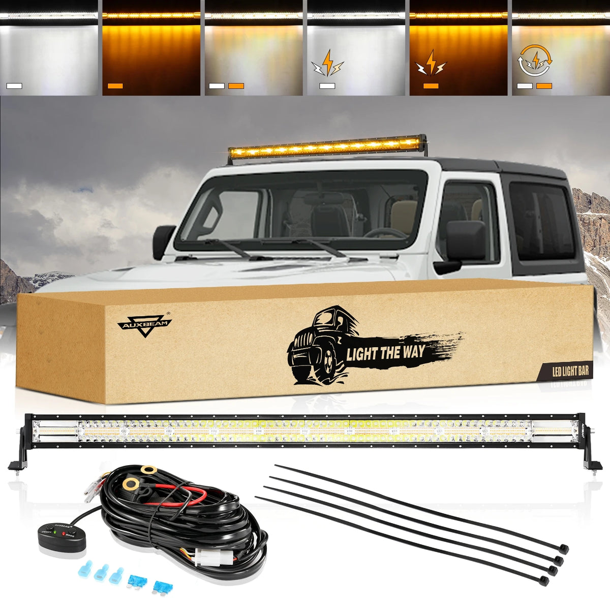 Auxbeam 42inch Modes Combo Beam Work Bar Memory Function