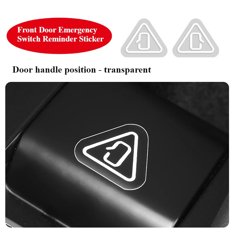 For Tesla Model 3 Y 2PCS Emergency Door Warning Sticker Front