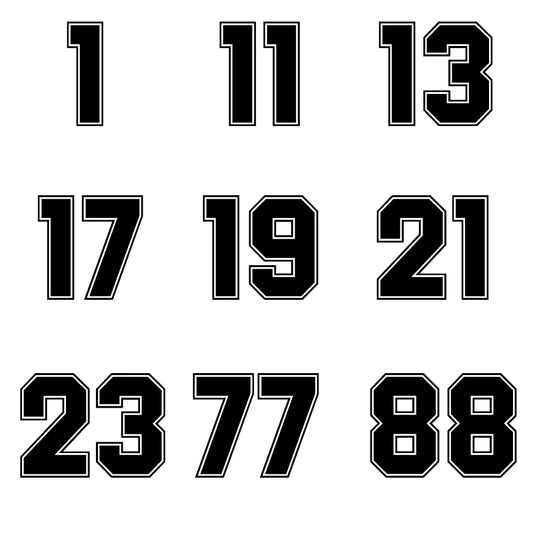 Racing Number Sticker Waterproof Vinyl Decal Stickers 20978