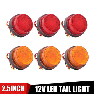 For Offroad 2.5inch Trailer Round Tail W Flash 360 Rotating Side
