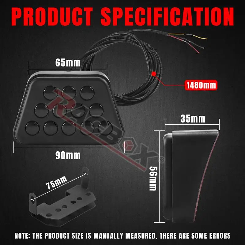 For Ford 12 Pilot Rear Bumper Brake Strobe Warning Truck Trailer