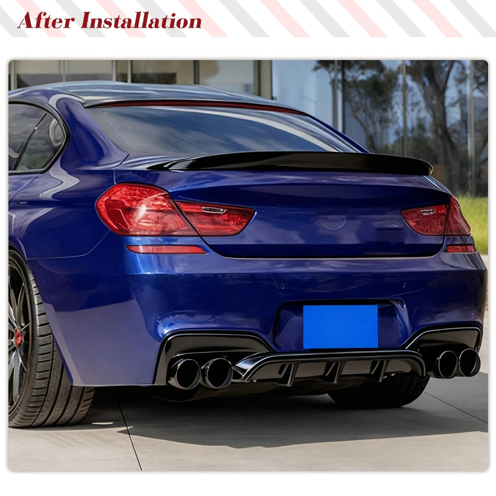 For BMW F06 F12 F13 M6 Rear Bumper Diffuser Spoiler M Sport 2012
