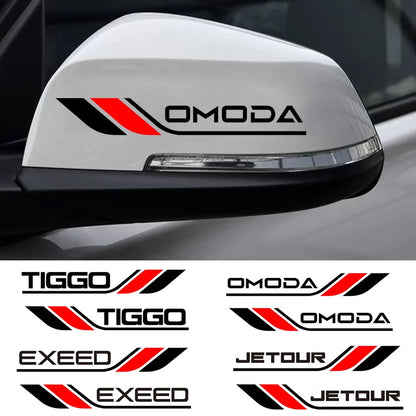 For Chery Jetour T1 T2 Tiggo 2PCS Rearview Mirror Sticker Omoda