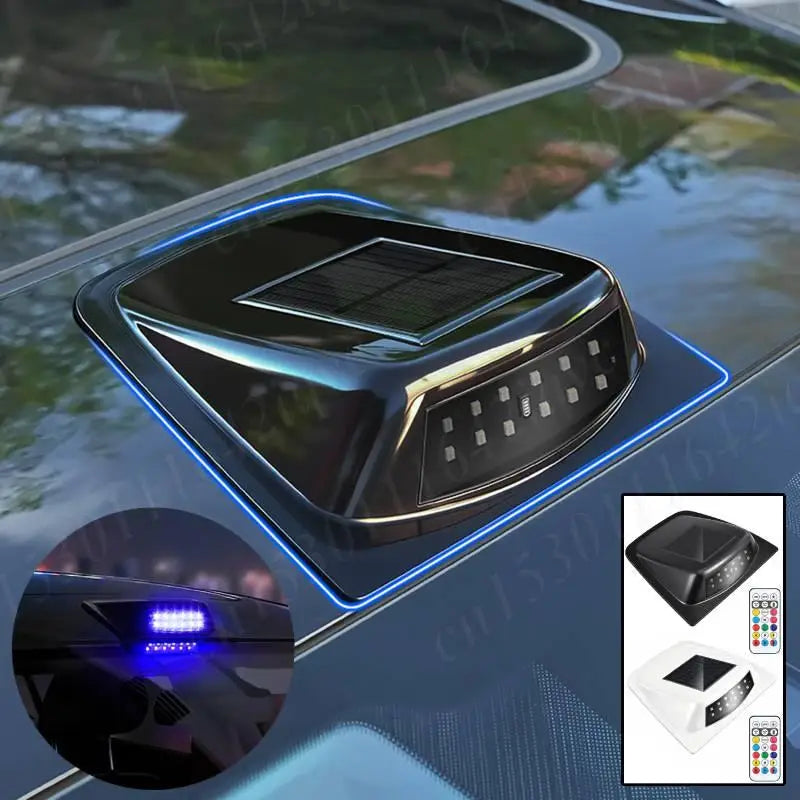 Solar Roof Waterproof No Drill Marker Wireless Strobe Remote