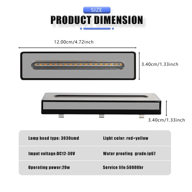 Rear Turn Signal Indicators Stop Cars Trucks Trailers Brake