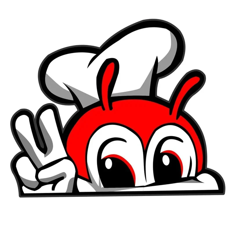 For Honda Lada BMW Audi Jeep 3D Cute Jollibee Peeking Anime