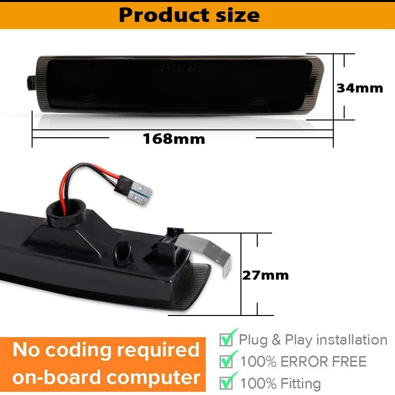For BMW Z3 M Coupe 1996-2002 Front Bumper Side Marker Turn