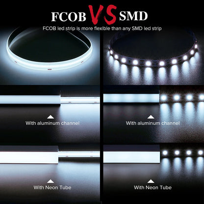 Fcob Strip IP65 Waterproof 5M 480 528 640 Leds