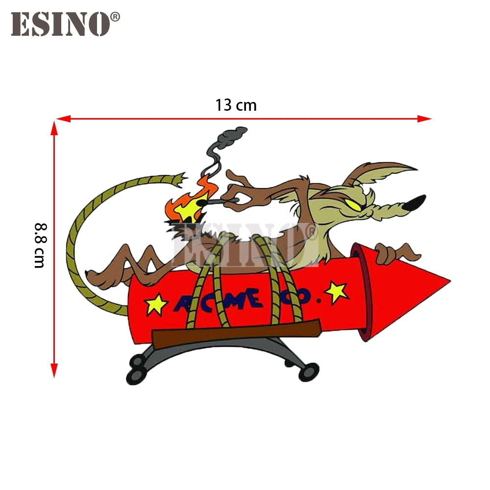 Creative Funnywile E Coyote Acme Rocket Vinyl Decal Sticker