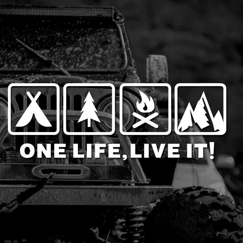 Camping Outdoor Life Related Bonfire Stickers off-road Forest