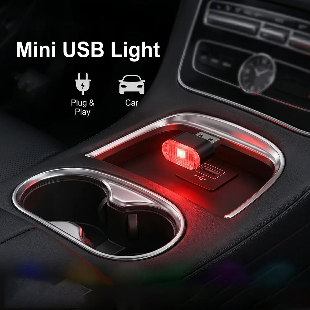 1PC MINI USB Atmosphere Interior Neon Emergency Lighting Plug
