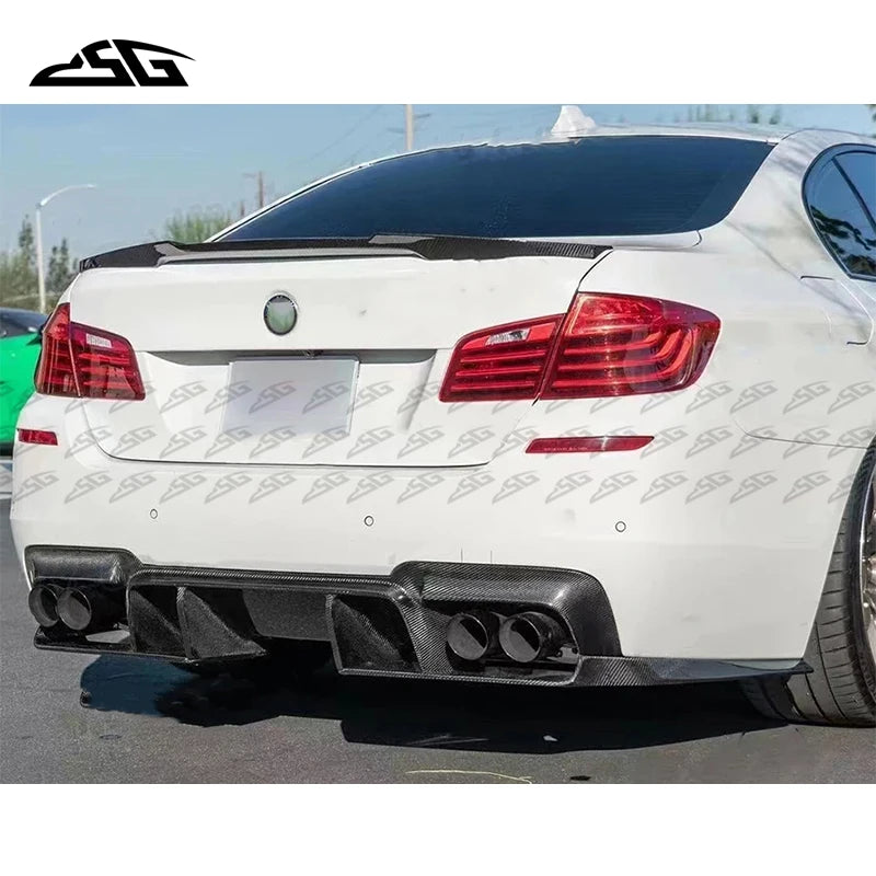 For BMW 5 Series M5 F10 Carbon Fiber Rear Bumper Side Fins