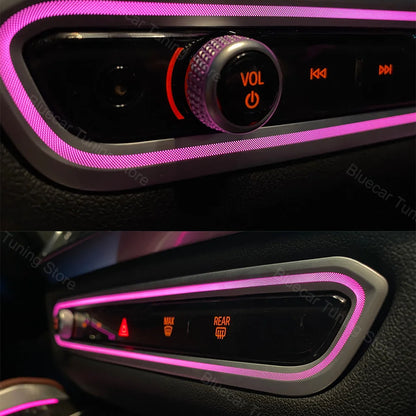 For BMW Center Console Button Frame Ambient Air Vent Fit Series