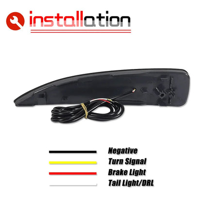 For Toyota Yaris 2012 2013 2014 Red Rear Bumper Reflector Tail