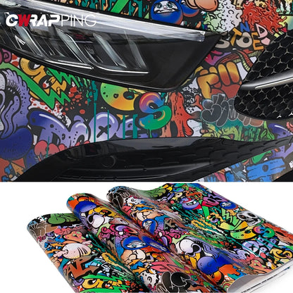 Sticker Jdm self-adhesive Vinyl Wrap Skull Graffiti Painting Film