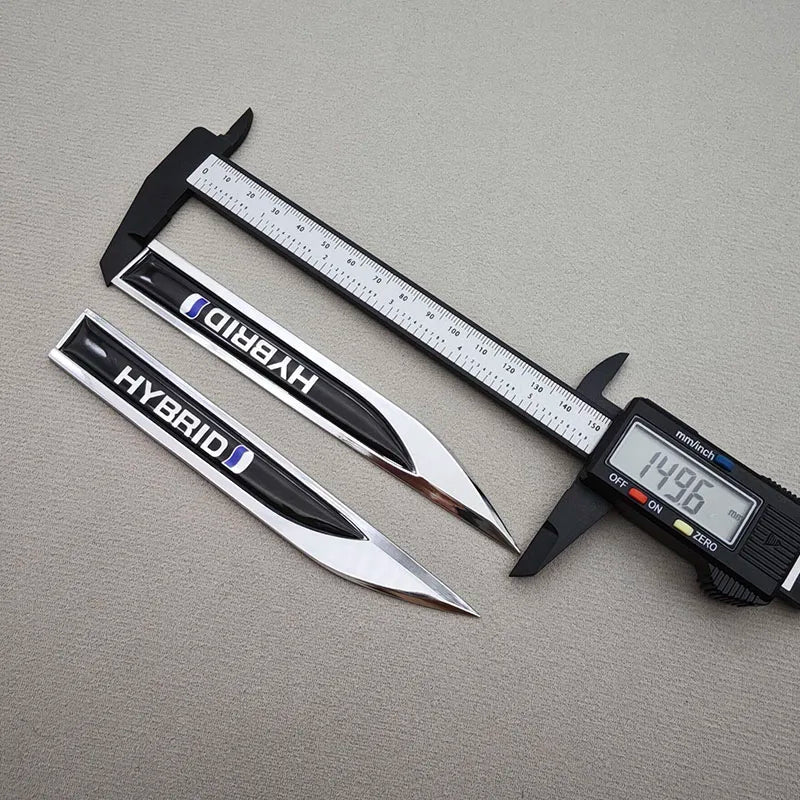 For Compatible 2PCS 3D Metal Blade Hybrid Logo Emblem Badge