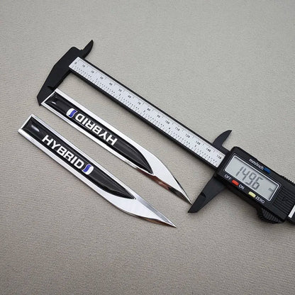 For Compatible 2PCS 3D Metal Blade Hybrid Logo Emblem Badge