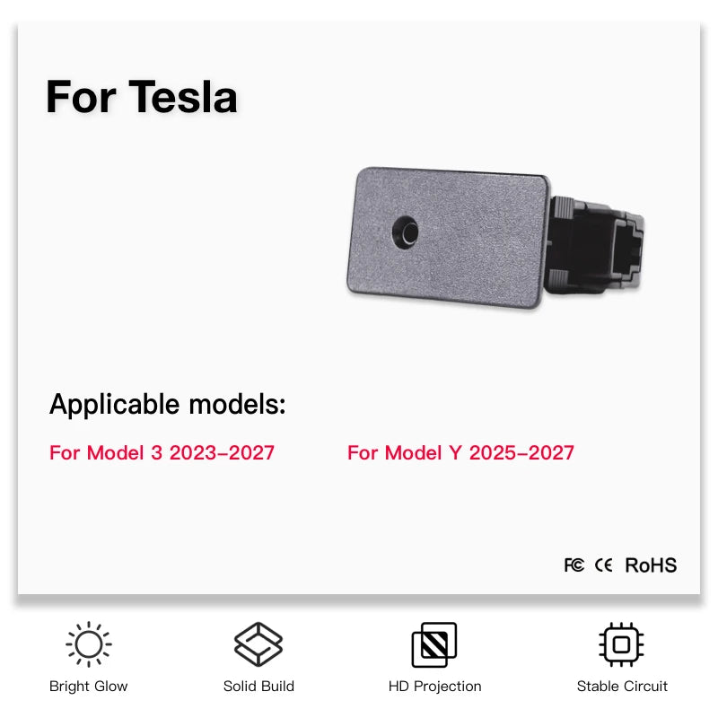 For Tesla Model3 2PCS Modely 2027 Door Welcome Puddle Courtesy