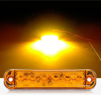 2PCS 6LED External Side Marker Trailer Rear Warning 12V