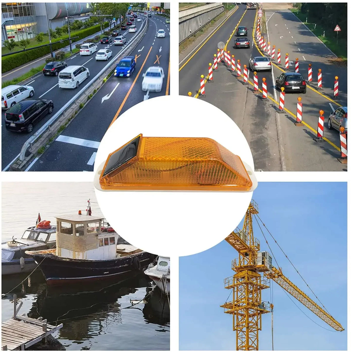 Solar Strobe Warning Flash Traffic Caution Chip Control Bridge