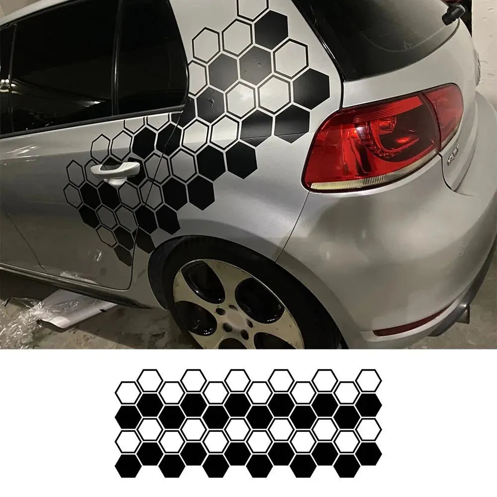 Graphics Sticker Creative Honeycomb Cars Side Decor Tuning