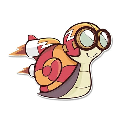 Classic Design Funny Psshh Snail Turbo Stickers Vinyl Motorcross