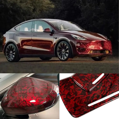 Glossy Laser Forged Carbon Fiber Vinyl Wrap Self Adhesive