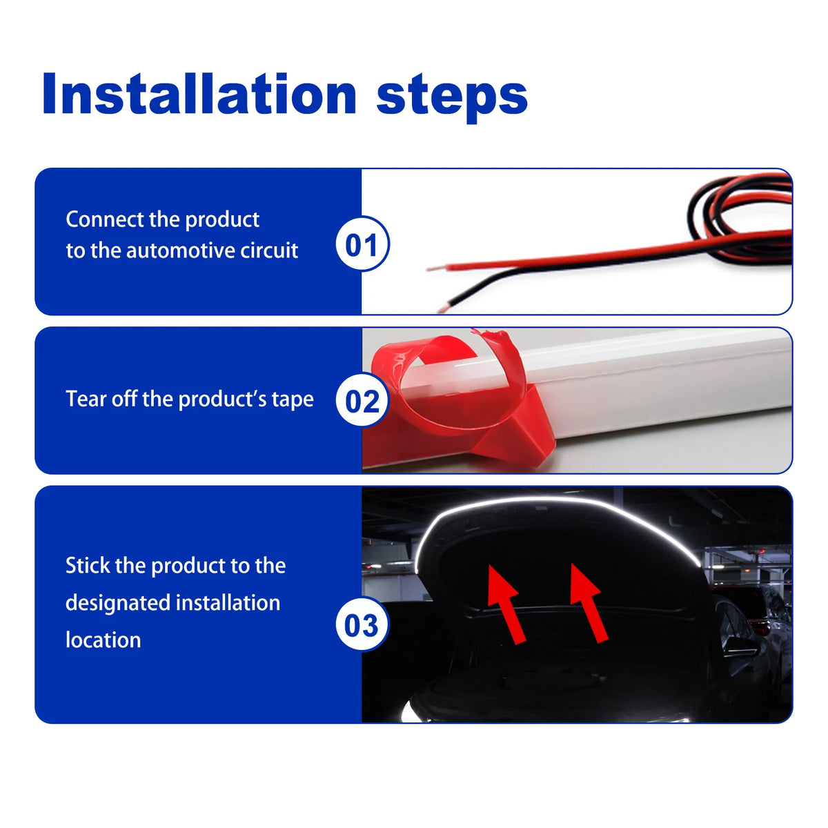 For Subaru WRX 2022 2023 2024 2025 2026 Hood Side Dynamic LED Light Waterproof Cool LED Light Strip Car Accessories