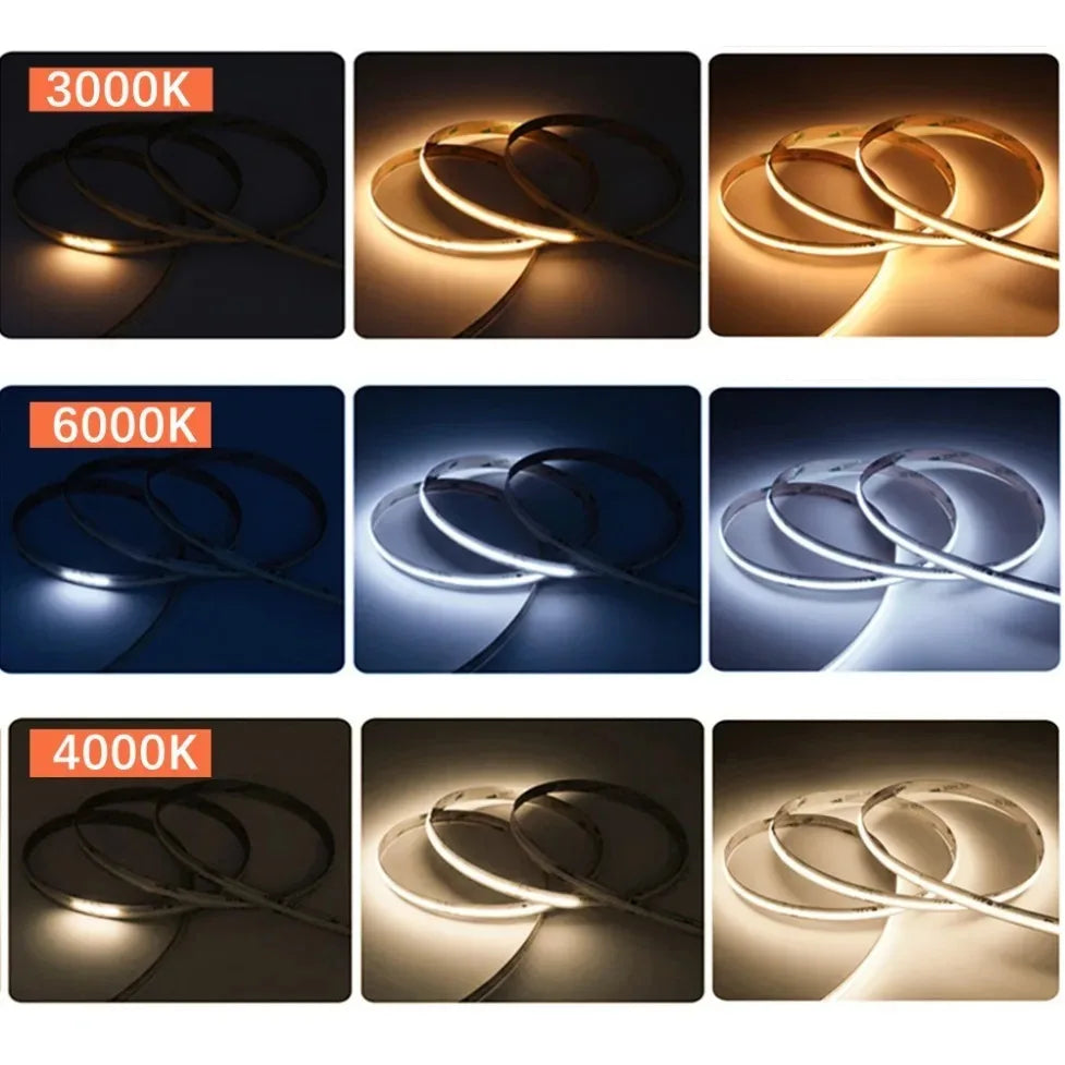 20m-5m dc24v WS2811 Ic Cob Strip 360leds M Addressable
