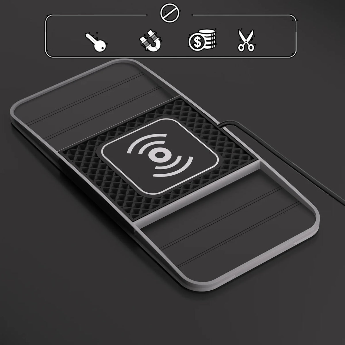 30W RGB LED Ambient Car Wireless Charger Pad Fast Charging Dock for iPhone 15 14 Samsung S23 S22 Xiaomi USB-A QC3.0 Char