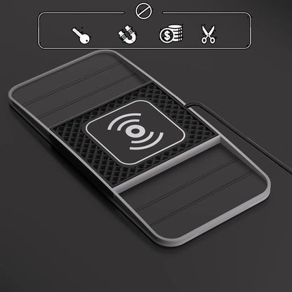 30W RGB LED Ambient Car Wireless Charger Pad Fast Charging Dock for iPhone 15 14 Samsung S23 S22 Xiaomi USB-A QC3.0 Char