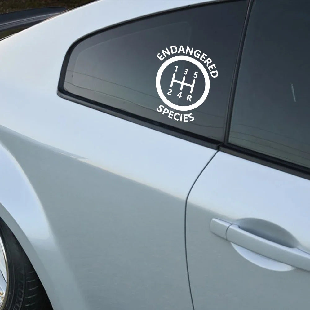 Speed Manual Endangered Species Funny Creative Sticker Window