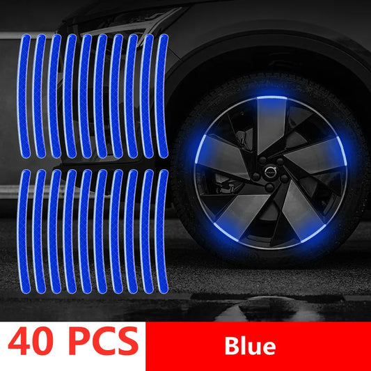 Wheel Hub Reflective Stripes Door Handle Safety Warning Sticker