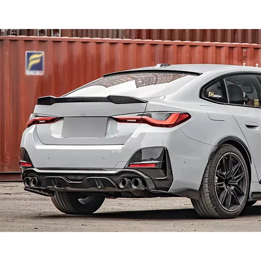 For BMW 4 Series G26 2021+ Carbon Fiber Rear Bumper Fog Cover