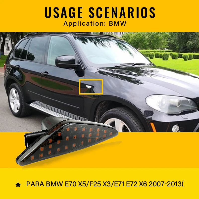 For BMW X3 F25 X5 E70 2PCS 2007-2013 X6 E71 E72 2008-2014